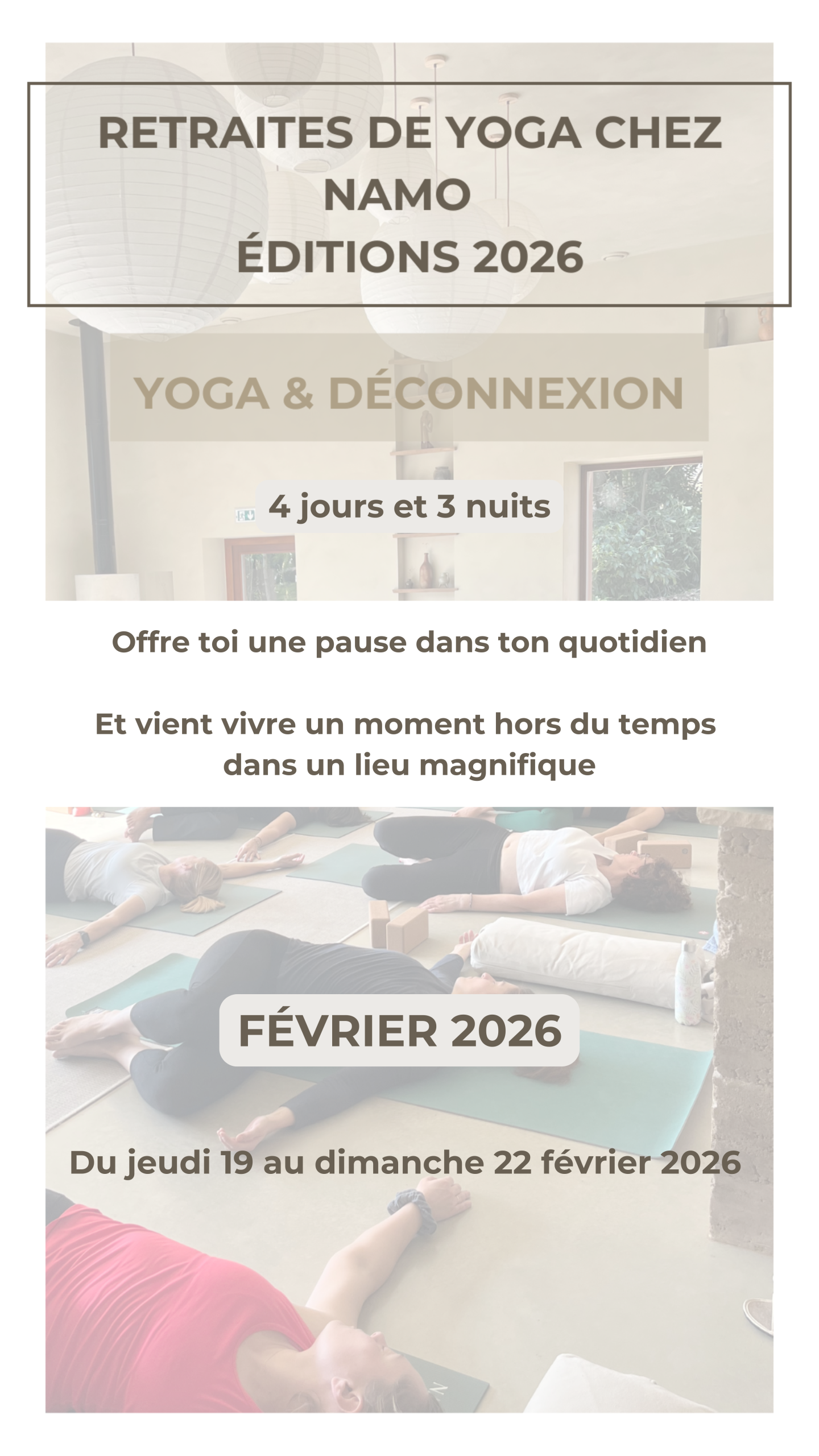Retraites de yoga chez Namo normandie ÉDITIONS 20262